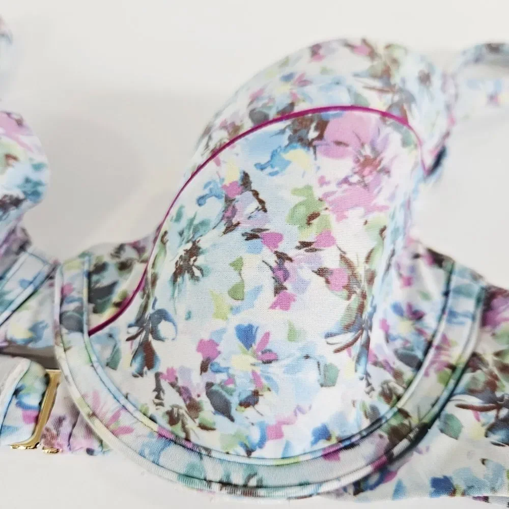 Sunsets Unforgettable Flawless Floral Adjustable Strap Underwire Bikini Top M